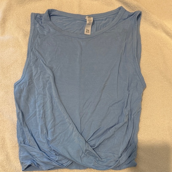 ALO Yoga Light Blue Twist Front Tank Top - Picture 1 of 3